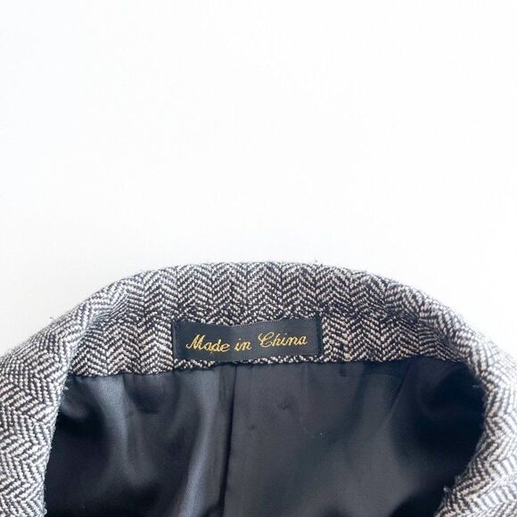 Circle S Western Boise Coat Blazer Black Herringbone Silk Sport Coat Men’s 50R - Picture 5 of 10